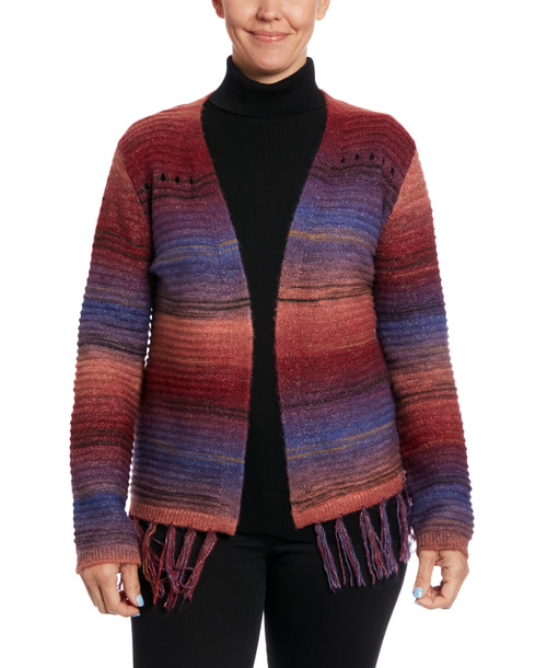 〜00's Sweat Cardigan Shop Women's Graphic Shetland Zip Cardigan for Luxurious