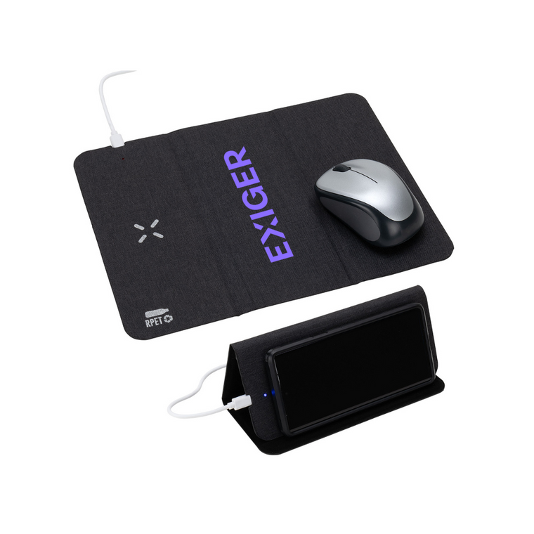 RPET Mouse Pad with 15W Wireless Charger
