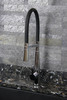 Pull Down Kitchen Faucet with White Hose, Luxe Stainless/White
