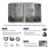 31.5-in x 18.5-in x 10-in 16 Gauge Equal Double Bowls, Undermount Stainless Steel Kitchen Sink 31.5-in x 18.5-in x 10-in 16 Gauge Equal Double Bowls, Undermount Stainless Steel Kitchen Sink