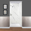 EWKX363696-41 Expressions 36" X 36" X 96" 6-Piece Shower Wall Trimmable Kit with Extension Kit, In Bianca