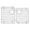 K-RTDO3322-06 Radius 33.0625-in x 22.0625-in x 9.5 Granite 1-3/4 Offset Double Drop-in 1-Hole Kitchen Sink in Black with Grids, Strainer, Disposer Strainer, Installation Kit