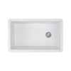 31.75-in x 19.125-in x 9.5-in Granite Super Single Undermount Kitchen Sink in White with Grid, Strainer, Installation Kit