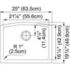 Ellipse Single-Bowl Undermount Sink In Granite Onyx