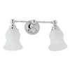 2 Light 17.1in Wide Bathroom Fixture in Satin Nickel