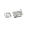 DRKR24119LC Stainless Steel Double Bowl Top Mount Quick-Clip Sink and Faucet Kit with 4 Faucet Holes in Lustrous Highlighted Satin