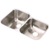Stainless Steel Double Bowl Undermount Sink in Soft Highlighted Satin