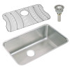 ELUH281612DBG Stainless Steel Single Bowl Undermount Sink Kit in Lustrous Highlighted Satin