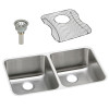 ELUH311810DBG Stainless Steel Double Bowl Undermount Sink Kit in Lustrous Highlighted Satin