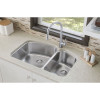 Elkay ELUH31229RPD Stainless Steel Double Bowl Undermount Sink Kit with Perfect Drain in Lustrous Highlighted Satin