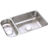 ELUH3219DBG Stainless Steel Double Bowl Undermount Sink Kit in Lustrous Highlighted Satin