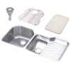 ELUH4221LDBG Stainless Steel Double Bowl Undermount Sink Kit in Lustrous Highlighted Satin