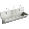 EWMA7220SACMC Commercial Stainless Steel Handwash Sink Package with Single Faucet Hole in Buffed Satin