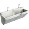 EWSF26026SACC Commercial Scrub Sink Package with Single Faucet Hole in Buffed Satin