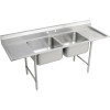 RNSF8236LR2 Commercial Scullery Sink with 2 Faucet Holes in Buffed Satin