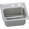 15" x 15" x 6-1/8" 18 Gauge Stainless Steel Single Bowl Drop-in Bar Sink with Middle Right 2 Faucet Holes in Lustrous Satin