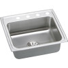 22" x 19-1/2" x 10-1/8" 18 Gauge Stainless Steel Single Bowl Drop-in Kitchen Sink with Perfect Drain and 4 Faucet Holes in Lustrous Satin