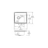 22" x 19-1/2" x 7-1/2" 18 Gauge Stainless Steel Single Bowl Drop-in Classroom Sink with 3 Faucet Holes and 1 Right Slotted Hole in Lustrous Satin