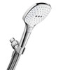 Hansgrohe 04520400 Raindance Select E Multi-Function Hand Shower Package with QuickClean and AirPower Technologies - Hose and Holder Included in White/Chrome
