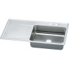 43" x 22" x 7-5/8" 18 Gauge Stainless Steel Single Bowl Drop-in Sink with Right Drainboard and Middle Right 2 Faucet Holes in Lustrous Satin