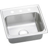 LR1918OS4 Stainless Steel Single Bowl Top Mount Sink with OS4 Faucet Holes in Lustrous Highlighted Satin