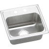 17" x 16" x 5-1/2" 18 Gauge Stainless Steel Single Bowl Drop-in ADA Sink with 2 Faucet Holes in Lustrous Satin