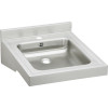Commercial Lavatory Sink with Single Faucet Hole in Buffed Satin