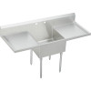 WNSF8130LROF1 Commercial Scullery Sink with Single Faucet Hole in Buffed Satin