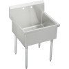 WNSF81362 Commercial Scullery Sink with 2 Faucet Holes in Buffed Satin