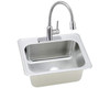 25" x 22" x 12-1/4" 20 Gauge Stainless Steel Single Bowl Drop-in Sink and Faucet Kit in Brushed Satin