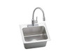 25" x 22" x 12-1/8" 18 Gauge Stainless Steel Single Bowl Drop-in Kitchen Sink and Faucet Kit in Lustrous Satin