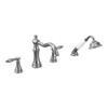 TS21104 Weymouth Deck Mounted Tub Filler with Hand Shower in Chrome