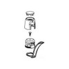 Handle Cap and Screw in Chrome
