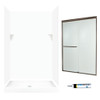 SSP3248010-M46570BR 72-in x 48-in x 32-in 5-Piece Alcove Shower Kit in White