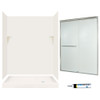 stone 72-in x 60-in x 32-in 5-Piece Alcove Shower Kit in Bisque