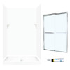 SSP3448010-M46570CC 72-in x 48-in x 34-in 5-Piece Alcove Shower Kit in White