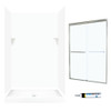 SSP3448010-M46570NC 72-in x 48-in x 34-in 5-Piece Alcove Shower Kit in White