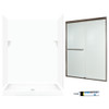 SSP3460010-M58570BR 72-in x 60-in x 34-in 5-Piece Alcove Shower Kit in White