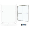 SSP3460010-M58570NC 72-in x 60-in x 34-in 5-Piece Alcove Shower Kit in White