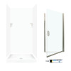 SSP3636010-M34570NC 72-in x 36-in x 36-in 5-Piece Alcove Shower Kit in White