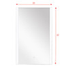 21.65 X 1.30 X 31.89 LED-Backlit Contemporary Mirror with Touch Sensor