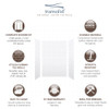 36-In X 48-In X 72-In 3-Piece Shower Wall Trimmable Kit, In White