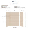 SWK603696-28 SaraMar 36-In X 60-In X 96-In 3-Piece Shower Wall Trimmable Kit, In Cashew