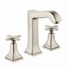 Hansgrohe 31307821 Metropol Classic Widespread Faucet 160 with Cross Handles and Pop-Up Drain, 1.2 GPM, In Brushed Nickel