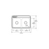 33" x 22" x 7-1/2" 20 Gauge Stainless Steel Equal Double Bowl Drop-in Kitchen Sink with 1 Faucet Hole in Brushed Satin
