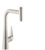 Talis Select S HighArc Kitchen Faucet, 1-Spray Pull-Out, 1.75 GPM, In Steel Optic