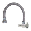 1/2 in. Nom Cold Expansion Barb x 1/2 in. FIP Faucet 1/4 Turn One-Piece Supply - Angle Stop, Braided Polymer Connector