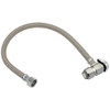 1/2 in. Nom Push Connect x 1/2 in. FIP Faucet 1/4 Turn One-Piece Supply - Angle Stop, Braided Polymer Connector