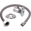 1/2 in. FIP x 3/8 in. O.D. Comp 3/8 in. Comp x 7/8 in. Ballcock Toilet Multi-Turn Angle Stop, Braided Polymer Connector