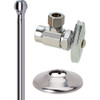 BrassCraft R1912AX R 1/2 in. Nom Sweat x 3/8 in. O.D. Comp Faucet Multi-Turn Angle Stop, Copper Riser